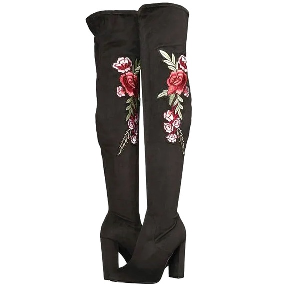 Steve Madden Mozee Embroidered Over-The-Knee Boots - NWOT - Picture 2 of 13